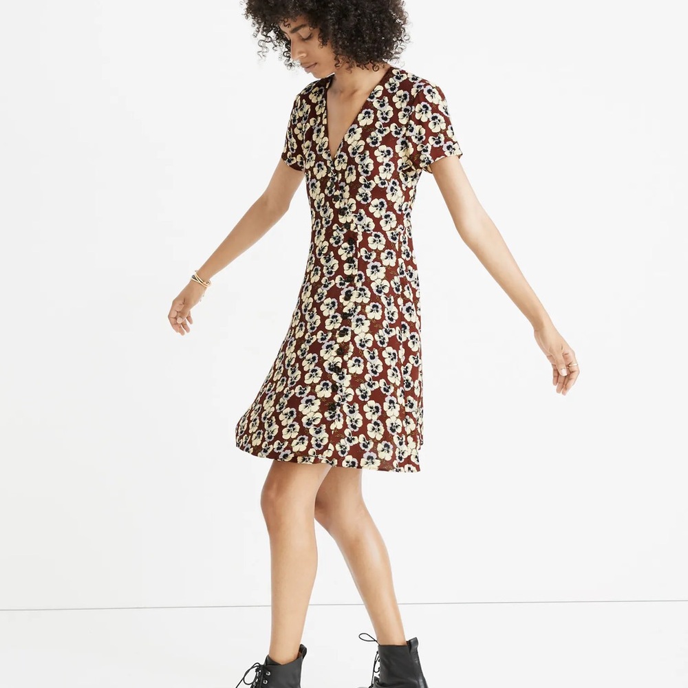 Madewell Pansy dress with button front - Picture 2 of 5